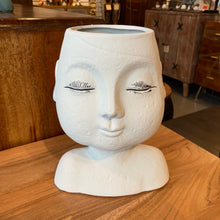 Load image into Gallery viewer, Resting Woman&#39;s Face Ciment Planter
