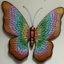 Load image into Gallery viewer, Rainbow Colours Butterfly Metal Wall Art
