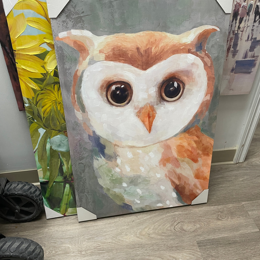 Big Eyed Owl painting