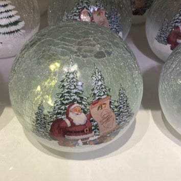 Santa Claus LED Crackle Ball