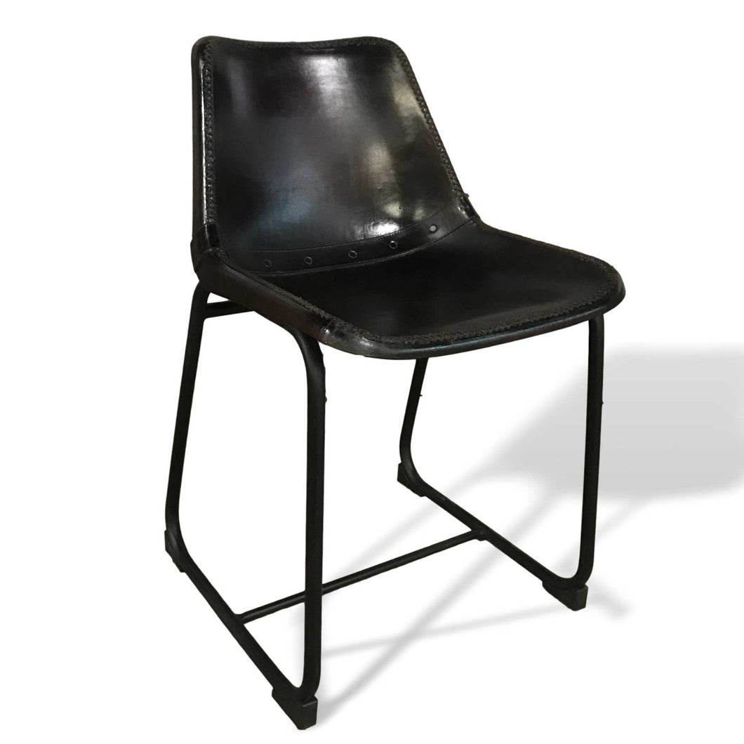 industrial modern leather dining chair