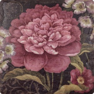Pink Flower Ceramic Coasters (set of 4)