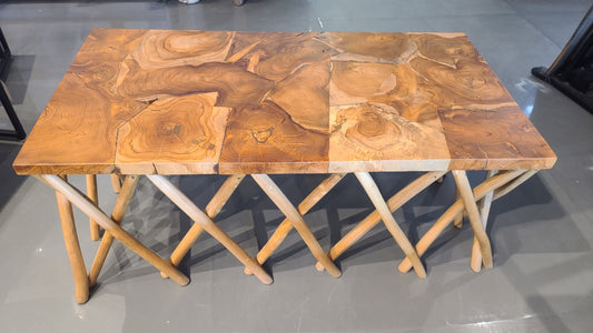 Teak rectangular coffee table