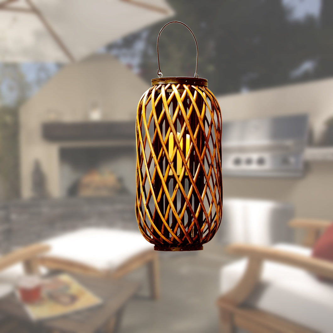 Medium Wood & Metal Lantern