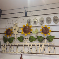 Sunflower Hanging Welcome Sign