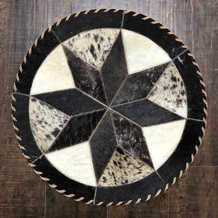 Cowhide 16 8 point placemat - round center piece