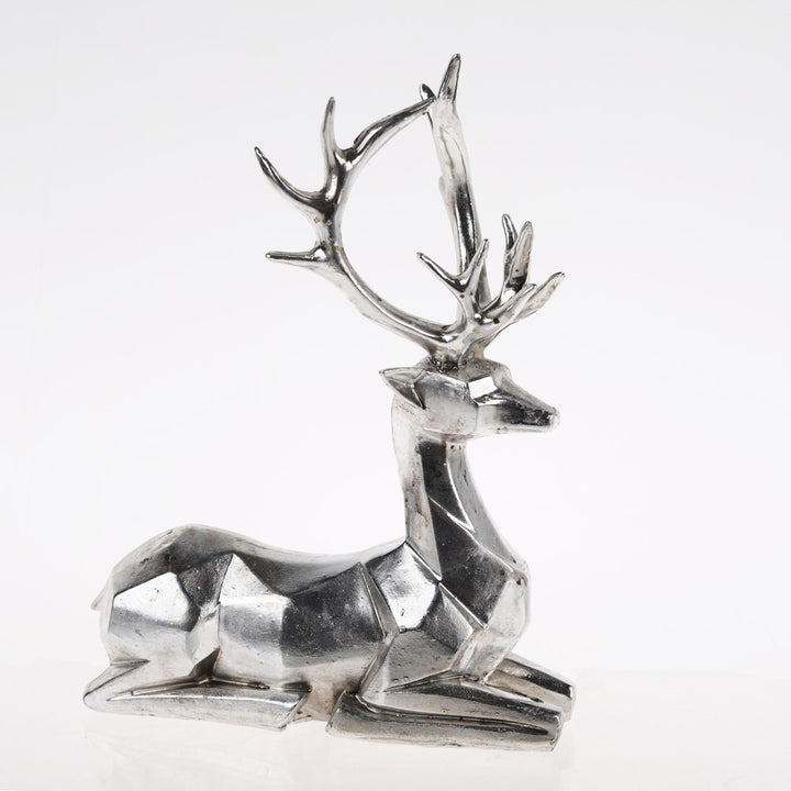 Silver Reindeer Figurine