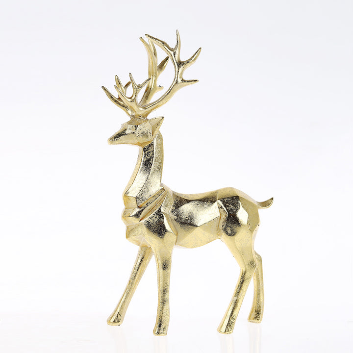 Golden Reindeer Figurine