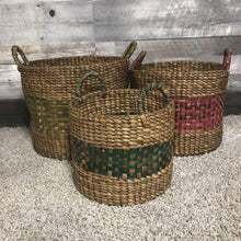 Load image into Gallery viewer, Assorted laundry waterhyacinth Baskets (set of 3) - $139.00
