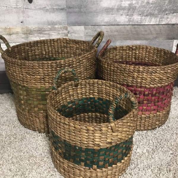 Assorted laundry waterhyacinth Baskets (set of 3) - $139.00