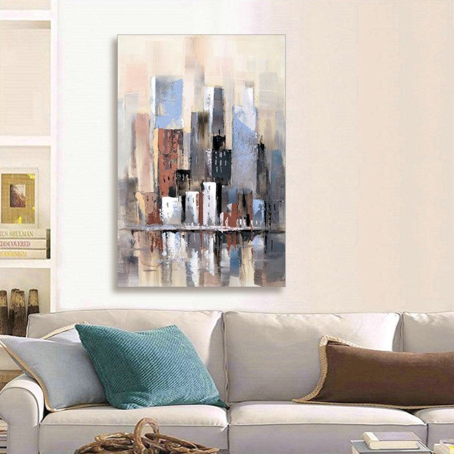 City on the Waterfront - Oil Painting