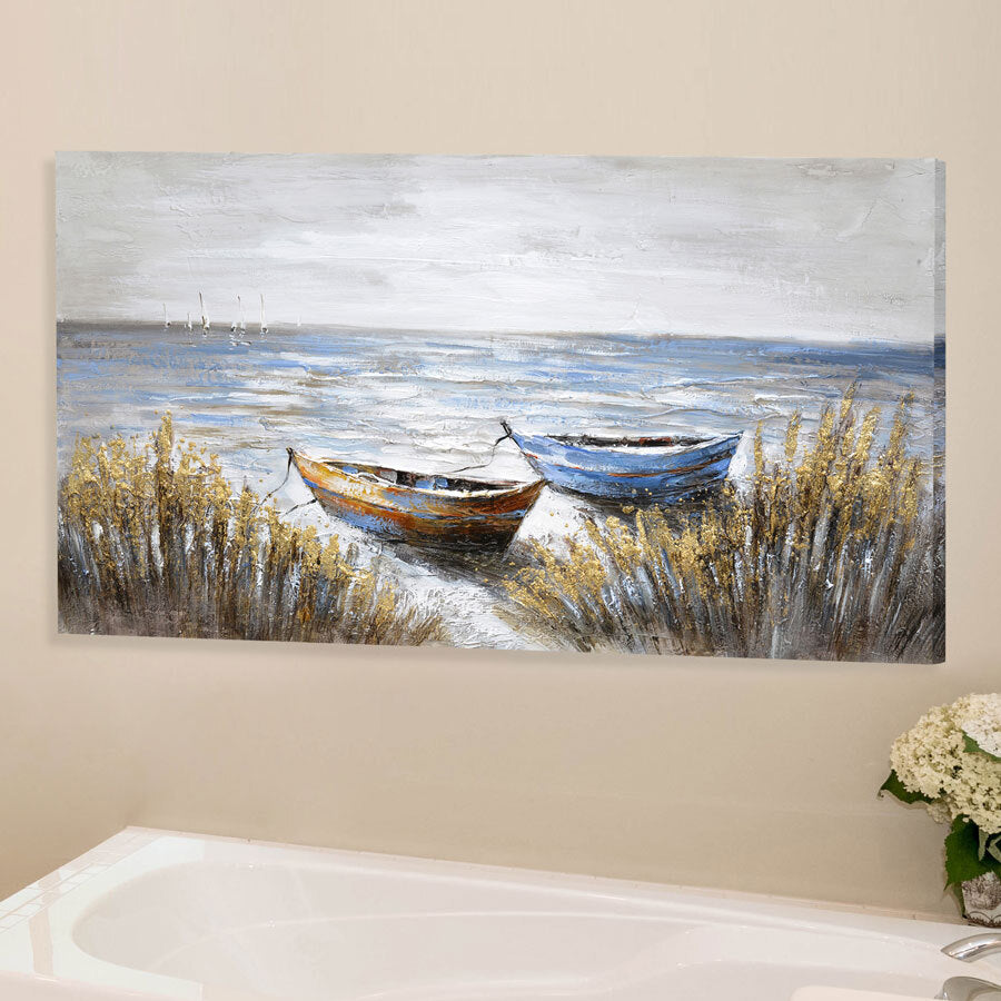 Beached Boats, painting