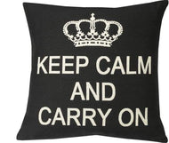 Black Keep Calm 20 x 20 pillow