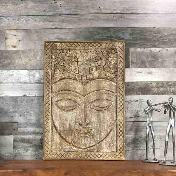 Buddha face wall panel