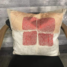 Load image into Gallery viewer, Burnt velvet window embroidered throw pillow 18 x 18
