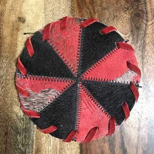 Load image into Gallery viewer, Cowhide Acid wash beer coaster - RED
