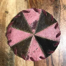 Load image into Gallery viewer, Cowhide Acid wash beer coaster - PURPLE
