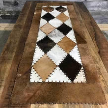 Load image into Gallery viewer, Wide 6 long cowhide table runner
