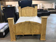 Load image into Gallery viewer, Double (Full) size Mansion Rustic pine bed
