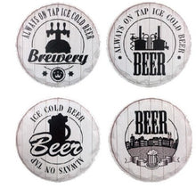 Load image into Gallery viewer, Round Beer Themed Coasters (Set of 4)
