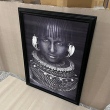 Load image into Gallery viewer, Framed wooden tribal picture - Rustic Furniture Outlet
