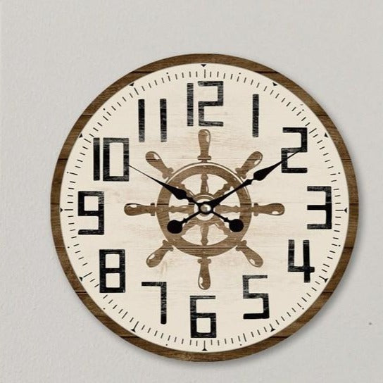 Ship's Wheel Wall Clock