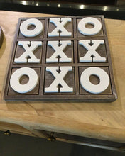 Load image into Gallery viewer, Wood White Tic Tac Toe Game Board

