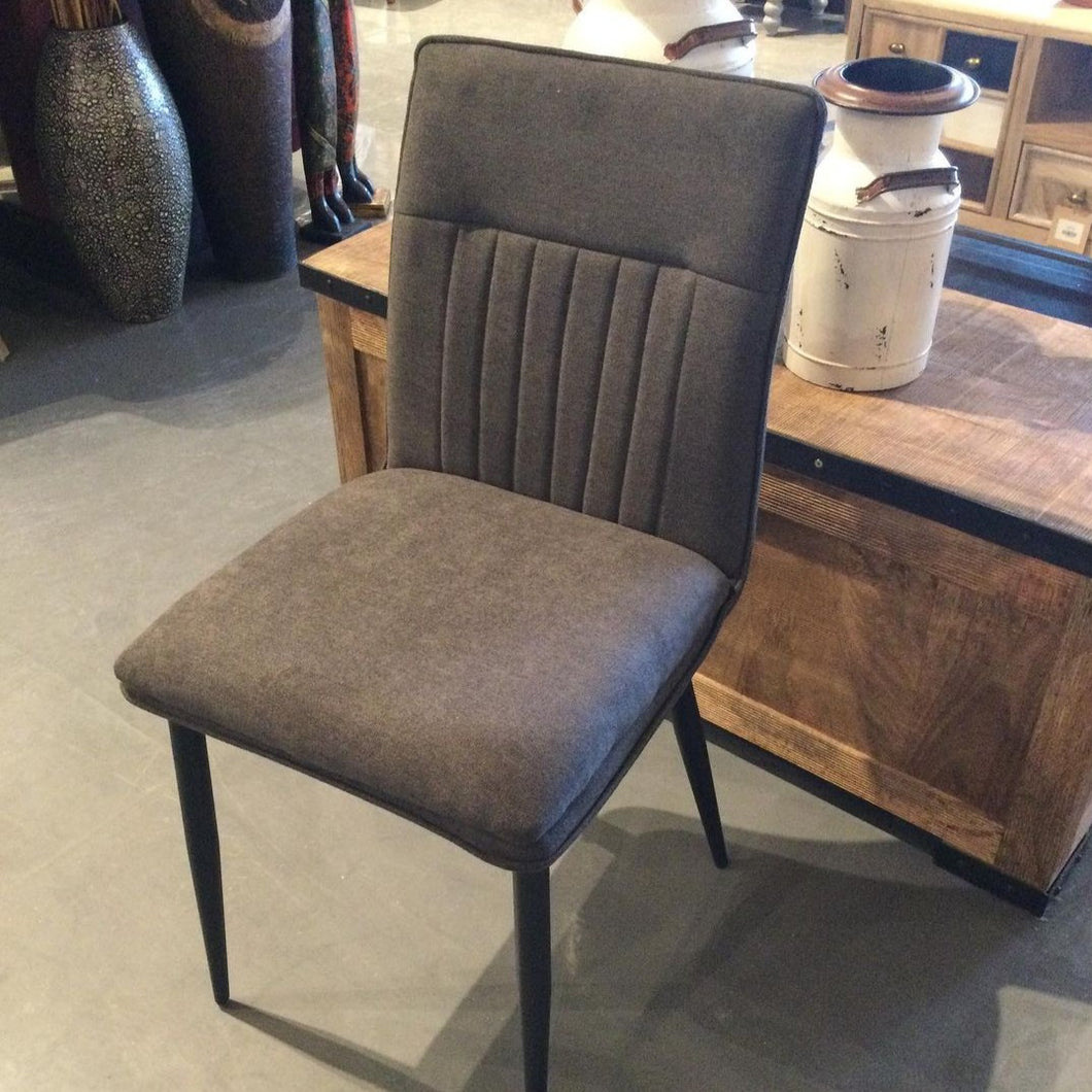 Grey Suede Effect Dining Chair (set of two)