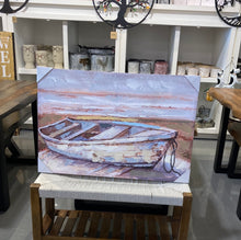 Load image into Gallery viewer, Landed Boat, canvas painting
