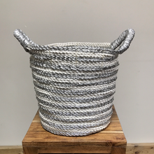 Load image into Gallery viewer, Silver Laced Storage Baskets
