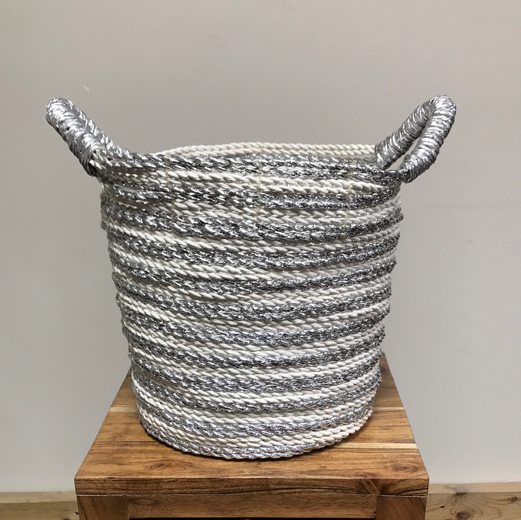 Silver Laced Storage Baskets
