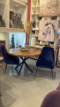 Load image into Gallery viewer, Midnight blue Velvet dining chair
