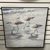 Sanderlings on the Beach - Oil Painting