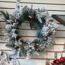 Load image into Gallery viewer, 20&quot; Snowy Christmas Wreath
