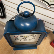 Load image into Gallery viewer, Blue Square Hanging Alarm Clock

