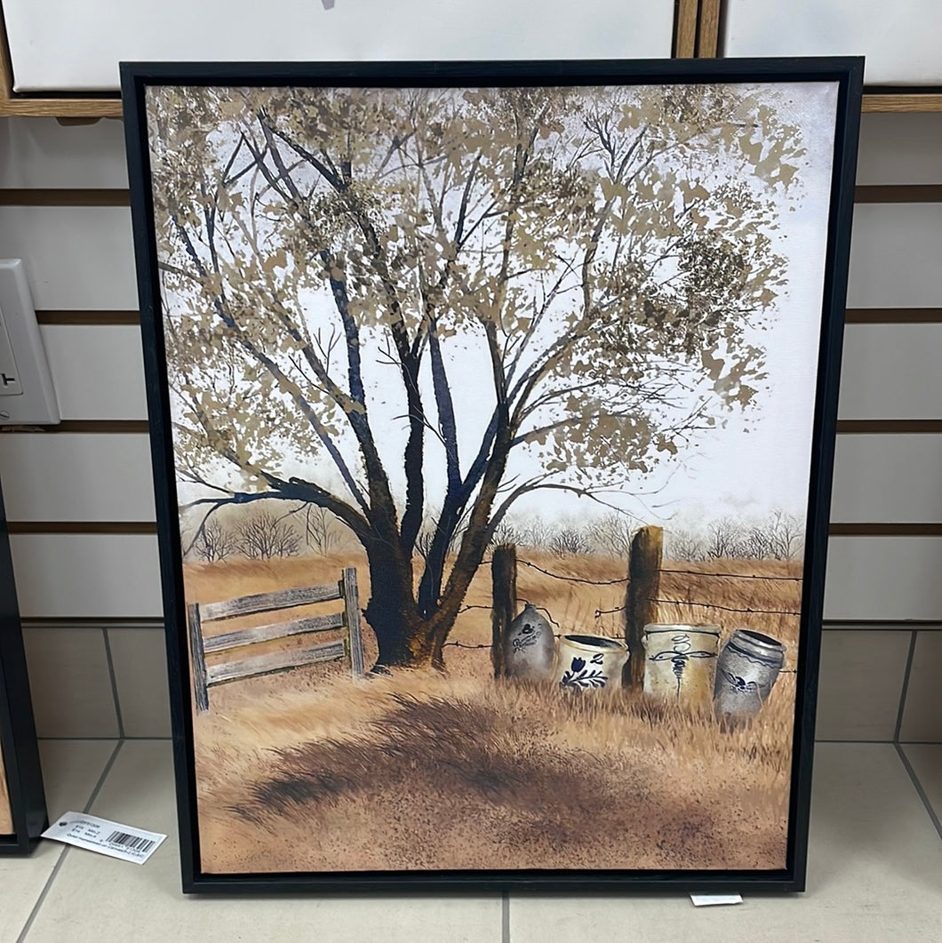 Quiet Back Fence on Canvas