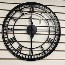 Load image into Gallery viewer, Black Metal Outline Frame Clock
