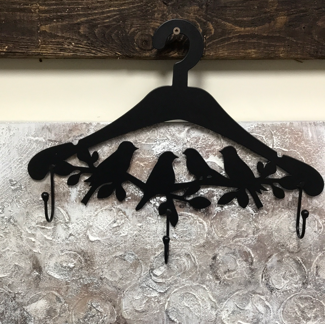 Birds on the Branch Wall Mounted Coat Hanger with 3 Hooks