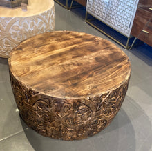 Load image into Gallery viewer, Jungle Mango Wood Drum Coffee Table
