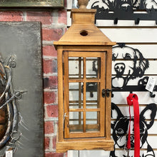 Load image into Gallery viewer, Tall Square Wooden Lantern
