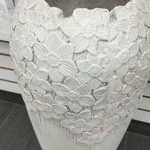 Load image into Gallery viewer, Large Rustic White Floor Vase
