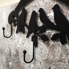 Load image into Gallery viewer, Birds on the Branch Wall Mounted Coat Hanger with 3 Hooks
