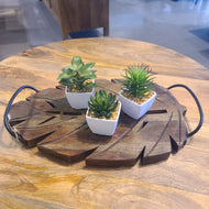 Brown Wooden Leaf Tray