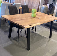 6 seater acacia wood dining table Wicker Emporium