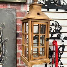Load image into Gallery viewer, Tall Square Wooden Lantern
