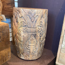 Load image into Gallery viewer, Jungle Mango wood Drum End Table
