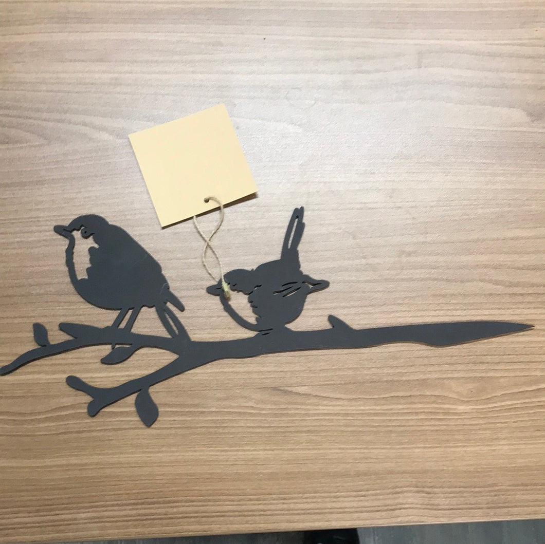 Metal 2 birds - Tree pick