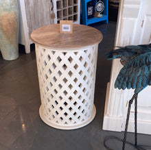Load image into Gallery viewer, Montauk White mango wood round end table
