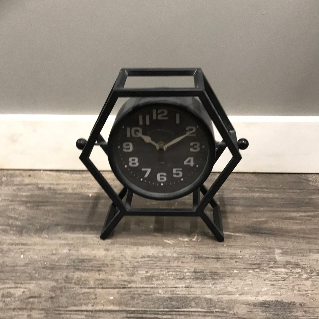 Black Table Hexagonal Clock