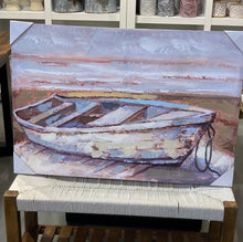 Load image into Gallery viewer, Landed Boat, canvas painting
